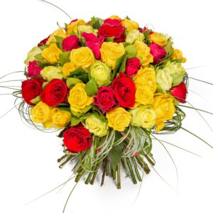 Ramo de 36 Rosas Multicolor / 36 Mixed Color Roses