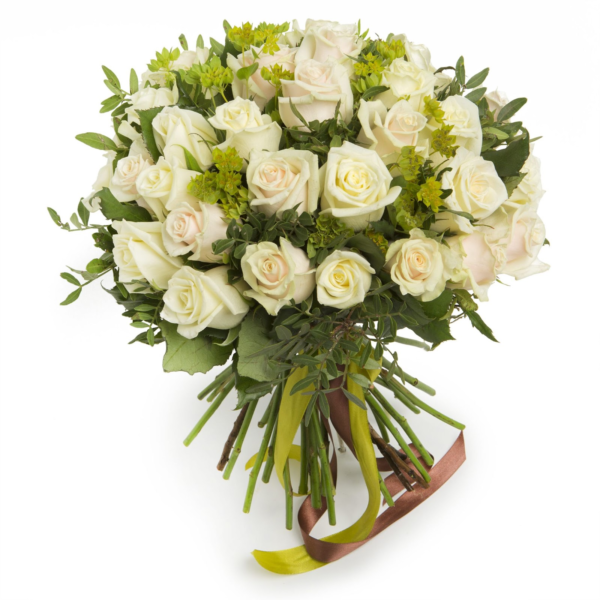 50 white roses